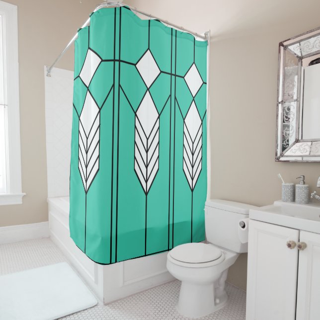 Art Deco Shower Curtain (In Situ)