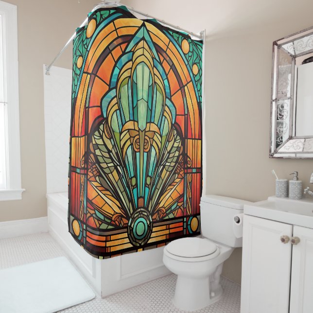 Art Deco Shower Curtain (In Situ)