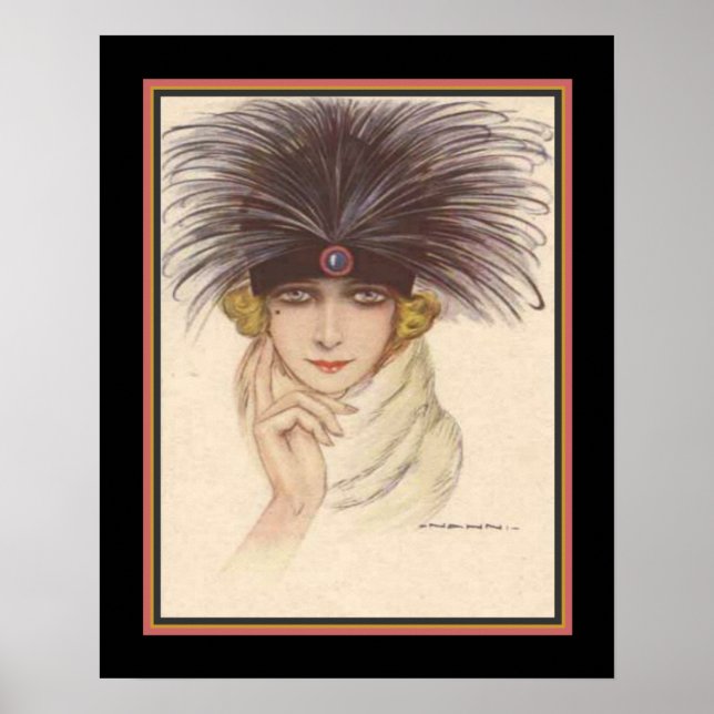 Art Deco Showgirl Print  by Nanni ca. 1928 (Front)