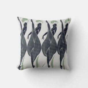Art Deco Showgirl Throw Pillow