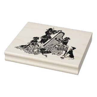 Art Deco Silhouette Stamp - Musicians