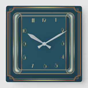 Art Deco simple Square Wall Clock