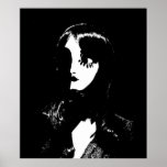 Art Deco - Sin City Style Woman - Black & White Poster<br><div class="desc">* Art Deco - Sin City Style Woman - Black & White Poster by #Gravityx9 at Zazzle * This poster that is available in several sizes and paper types. * Illustration of a woman's portrait, black and white sin-city style * Black and White wall decor * mannequin woman's portrait wall...</div>