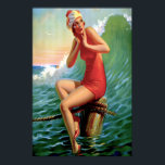 Art Deco - Sitting Pretty Poster<br><div class="desc">Get this classic Art Deco poster of "Sitting Pretty" by Edward Eggleston,  dating back to 1937,  now available as an instant download or print on Zazzle! Add a timeless classic to your wall,  and relive the allure of the beach.</div>