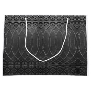 Art Deco Slate Grey Large Gift Bag