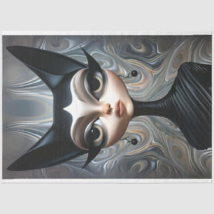 Art Deco Sphinx Sophisticated Cat Decoupage   Tissue Paper