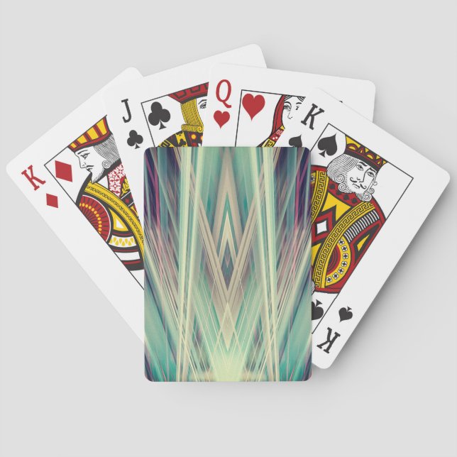 Art Deco spotlights pattern Playing Cards (Back)