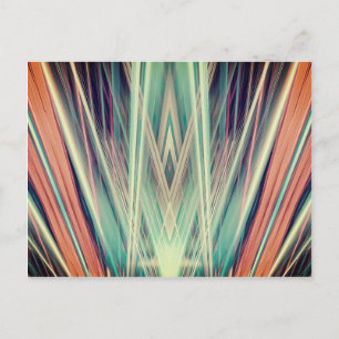 Art Deco spotlights pattern Postcard