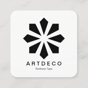 Art Deco Square Business Card