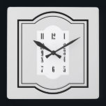 Art Deco Square Square Wall Clock<br><div class="desc">Art Deco Square Clock</div>