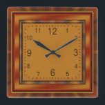Art Deco Square Wall Clock<br><div class="desc">Great design. You will love it like others. Be free to use this design for other product or to add your text. Follow me for more. Thank you. Have a nice day.</div>