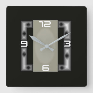 Art Deco  Square Wall Clock