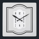 Art Deco Square Wall Clock<br><div class="desc">Art Deco Square Clock</div>