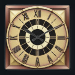 Art Deco Square Wall Clock<br><div class="desc">Great clock design. You will love it like others. Be free to use this design for other product you like or to customise and add your text. Follow me for more. Thank you. Have a nice day.</div>