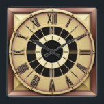 Art Deco Square Wall Clock<br><div class="desc">Great clock design. You will love it like others. Be free to use this design for other product you like or to customise and add your text. Follow me for more. Thank you. Have a nice day.</div>