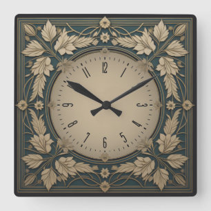 Art Deco Square Wall Clock