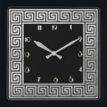 Art Deco Square Wall Clock<br><div class="desc">Great clock design. You will love it like others. Be free to use this design for other product you like or to customise and add your text. Follow me for more. Thank you. Have a nice day.</div>