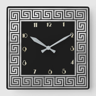 Art Deco Square Wall Clock