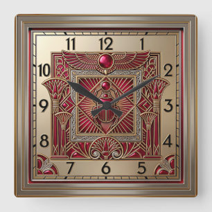 Art Deco Square Wall Clock
