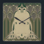Art Deco Square Wall Clock<br><div class="desc">Great clock design. You will love it like others. Be free to use this design for other product you like or to customise and add your text. Follow me for more. Thank you. Have a nice day.</div>