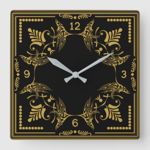 Art Deco Square Wall Clock