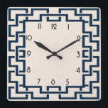 Art Deco Square Wall Clock<br><div class="desc">Great clock design. You will love it like others. Be free to use this design for other product you like or to customise and add your text. Follow me for more. Thank you. Have a nice day.</div>