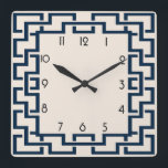 Art Deco Square Wall Clock<br><div class="desc">Great clock design. You will love it like others. Be free to use this design for other product you like or to customise and add your text. Follow me for more. Thank you. Have a nice day.</div>