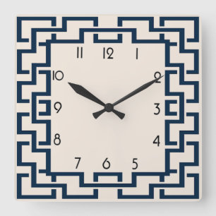 Art Deco Square Wall Clock