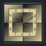 Art Deco Square Wall Clock<br><div class="desc">Great clock design. You will love it like others. Be free to use this design for other product you like or to customise and add your text. Follow me for more. Thank you. Have a nice day.</div>
