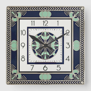 Art Deco Square Wall Clock