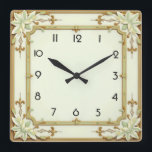 Art Deco Square Wall Clock<br><div class="desc">Great clock design. You will love it like others. Be free to use this design for other product you like or to customise and add your text. Follow me for more. Thank you. Have a nice day.</div>