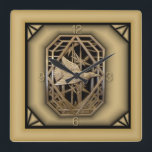 Art Deco Square Wall Clock<br><div class="desc">Great design. You will love it like others. Be free to use this design for other product or to add your text. Follow me for more. Thank you. Have a nice day.</div>
