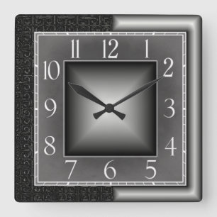 Art Deco Square Wall Clock