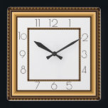 Art Deco Square Wall Clock<br><div class="desc">Great clock design. You will love it like others. Be free to use this design for other product you like or to customise and add your text. Follow me for more. Thank you. Have a nice day.</div>