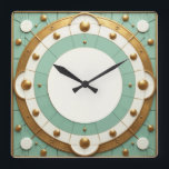 Art Deco Square Wall Clock<br><div class="desc">Great clock design. You will love it like others. Be free to use this design for other product you like or to customise and add your text. Follow me for more. Thank you. Have a nice day.</div>