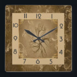 Art Deco Square Wall Clock<br><div class="desc">Great clock design. You will love it like others. Be free to use this design for other product you like or to customise and add your text. Follow me for more. Thank you. Have a nice day.</div>