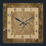 Art Deco Square Wall Clock<br><div class="desc">Great clock design. You will love it like others. Be free to use this design for other product you like or to customise and add your text. Follow me for more. Thank you. Have a nice day.</div>