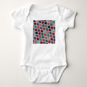 Art Deco Squares Baby Bodysuit