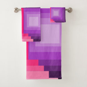 Art Deco Squares  Bath Towel Set