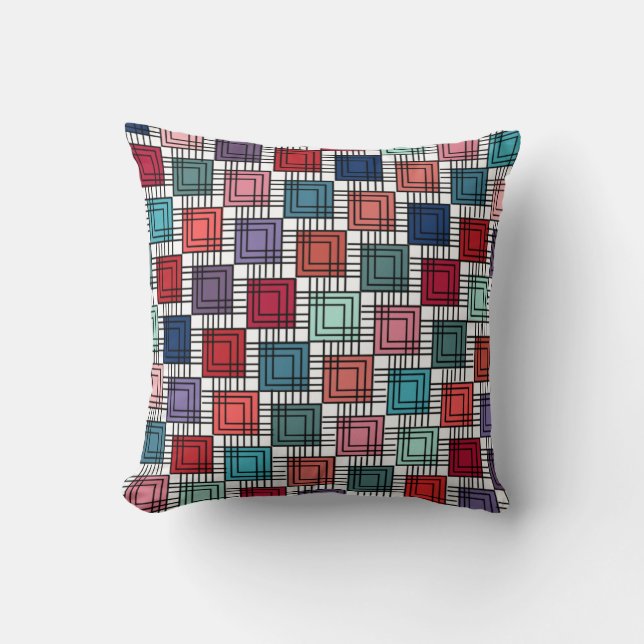 Art Deco Squares  Cushion (Front)