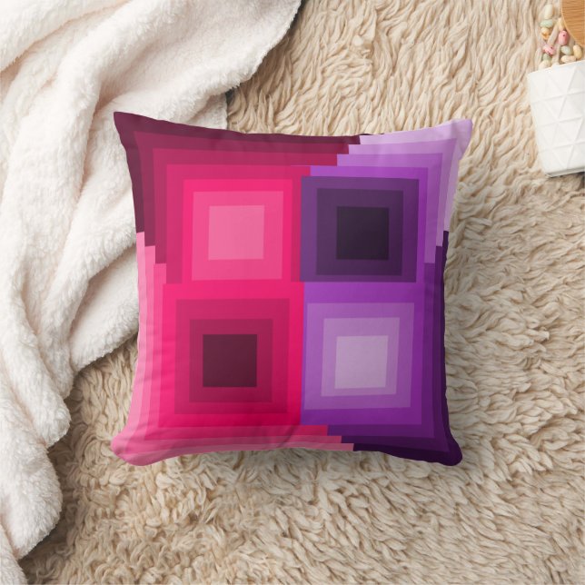 Art Deco Squares  Cushion (Blanket)