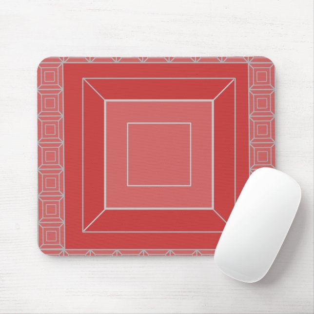 Art Deco Squares Mouse Pad (With Mouse)