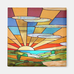 Art Deco Stained Glass 1 Magnet