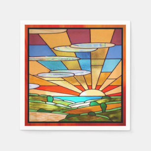 Art Deco Stained Glass 1 Napkin