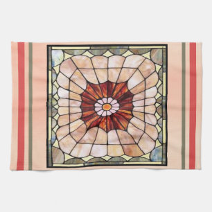Art Deco Stained Glass 2 Tea Towel