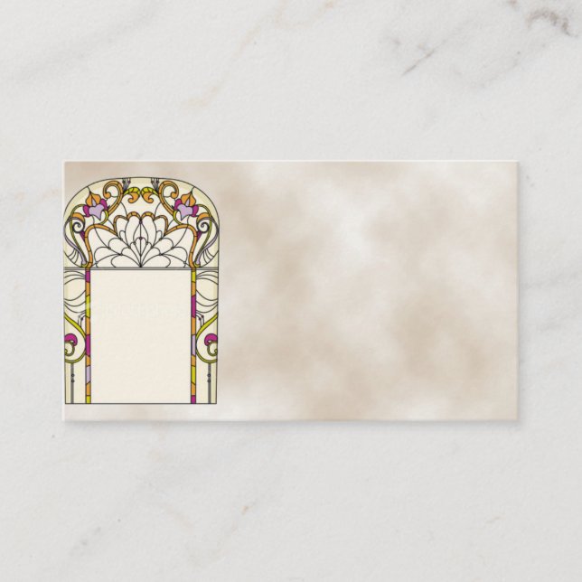 Art Deco  Stained Glass Business Card (Front)