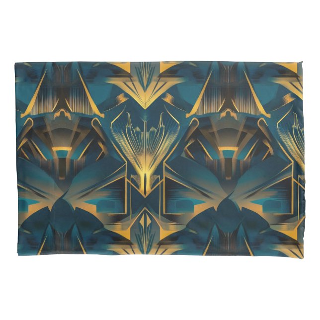 Art Deco Standard Pair Pillowcases (Front-Left)