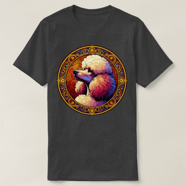 Art Deco Standard Poodle Cool Poodle Art T-Shirt (Design Front)