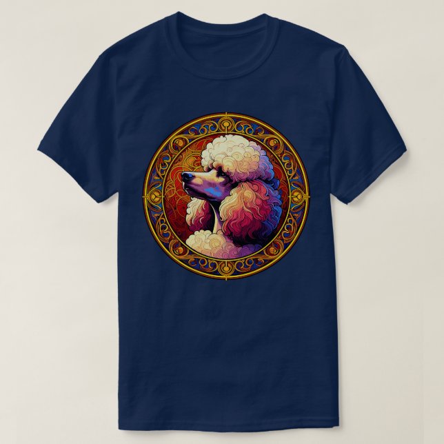 Art Deco Standard Poodle Cool Poodle Art T-Shirt (Design Front)