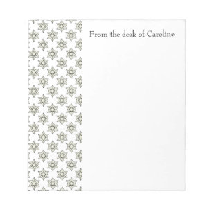 Art Deco Stars Personalised Notepad